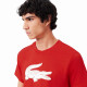 Camiseta Lacoste Sport Rojo Blanco