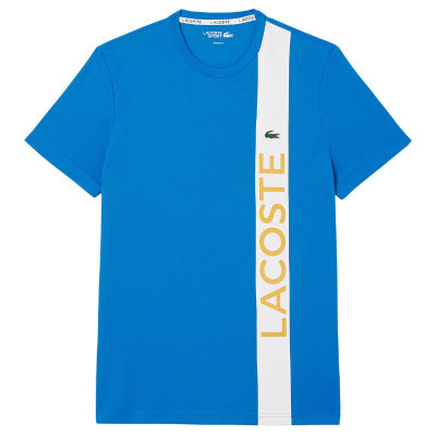 Camiseta Lacoste Sport Ultra Dry Azul Blanco