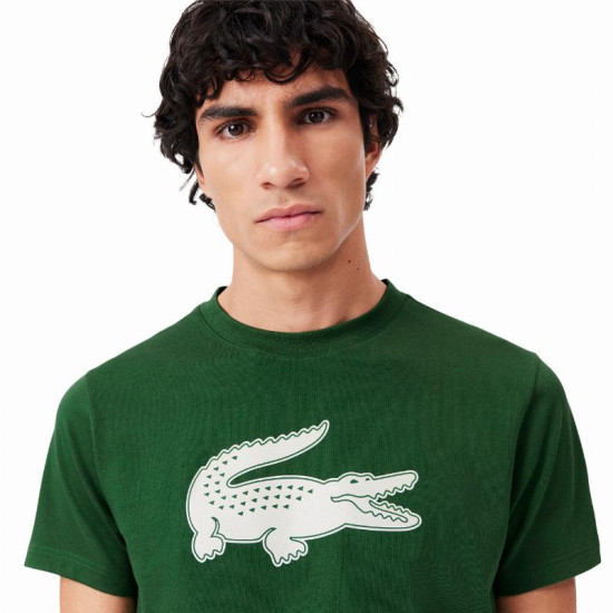 Camiseta Lacoste Sport Verde Blanco