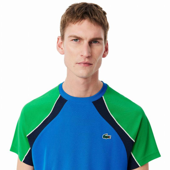 Camiseta Lacoste Ultra Dry Azul Marino Verde