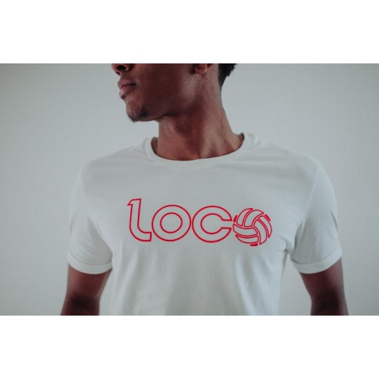 Camiseta Loco Marco Lenders Blanco Rojo