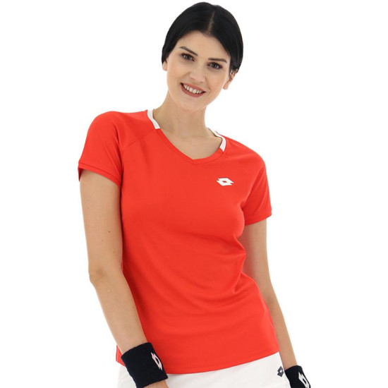 Camiseta Lotto Squadra II Naranja Mujer