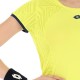 Camiseta Lotto Superrapida V Amarillo Fluor Azul Mujer