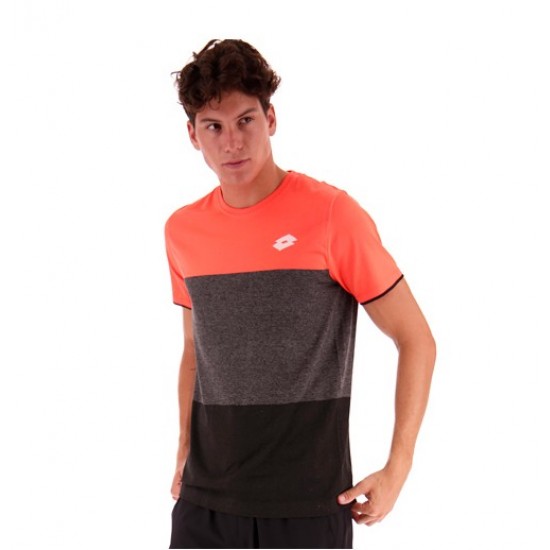 Camiseta Lotto Tech Seamless Coral Negro