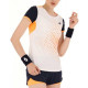 Camiseta Lotto Top IV Blanco Naranja Mujer