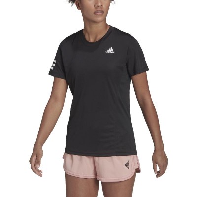 Camiseta Manga Corta Adidas Club Negro Mujer