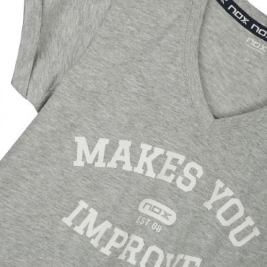 Camiseta Nox Mujer Basic Gris Vigore