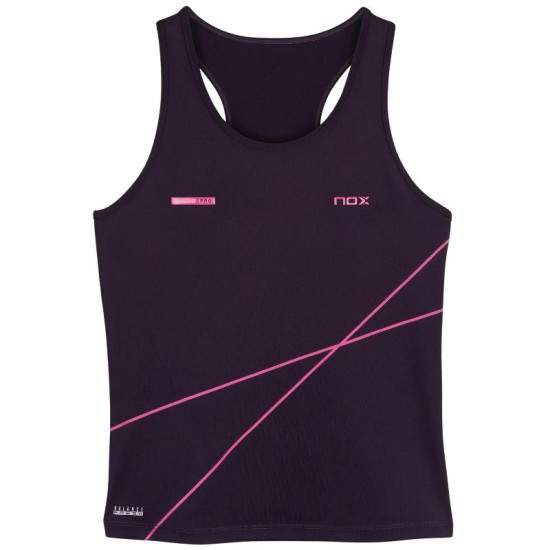 Camiseta Nox Pro Morado Oscuro Rosa Mujer