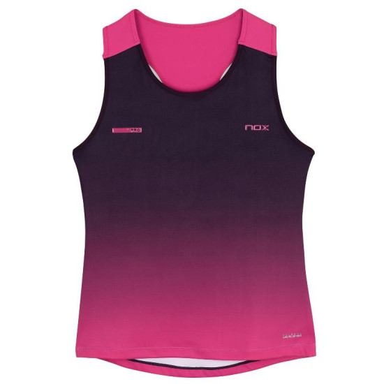 Camiseta Nox Pro Morado Rosa Degradado Mujer