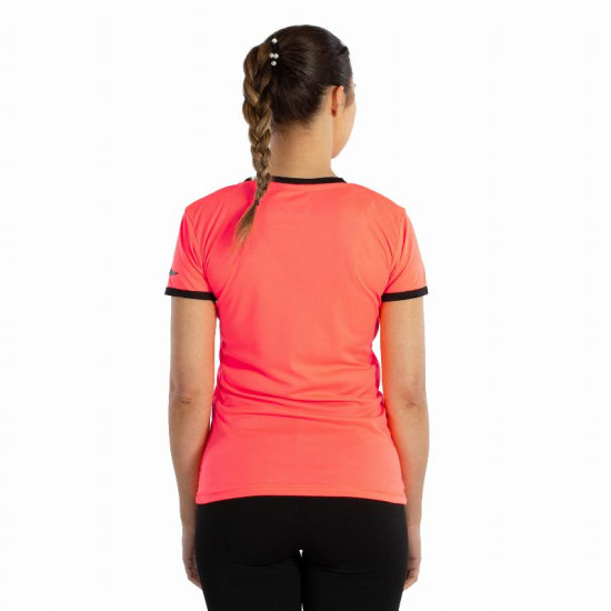 Camiseta Softee Galaxy Coral Fluor Negro Mujer
