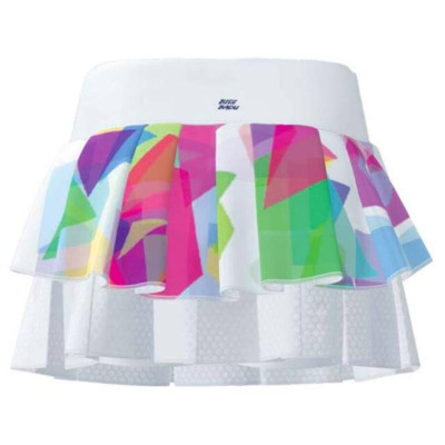 Falda Bidi Badu Kaleido Pleated Blanco Mix