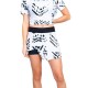 Falda Bidi Badu Melbourne Printed Cut Out Blanco Negro