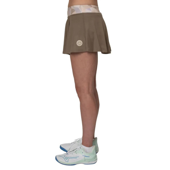 Falda Bidi Badu Paris Printed Wavy Marron Beige
