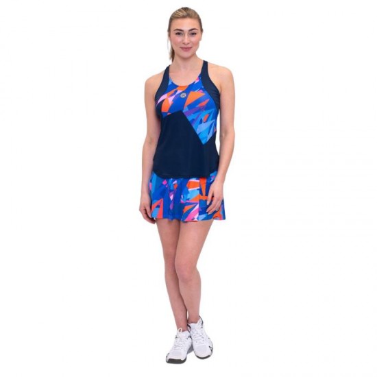 Falda Bidi Badu Spike Printed Wavy Azul Oscuro