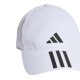 Gorra Adidas Aeroready Baseball 3 Bandas Blanco Negro