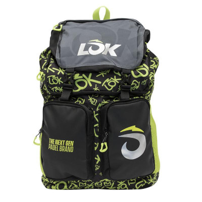 Mochila Lok Adventure 2 Negro Verde Fluor