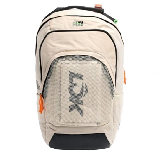 Mochila Lok Maxx Blanco Roto Naranja