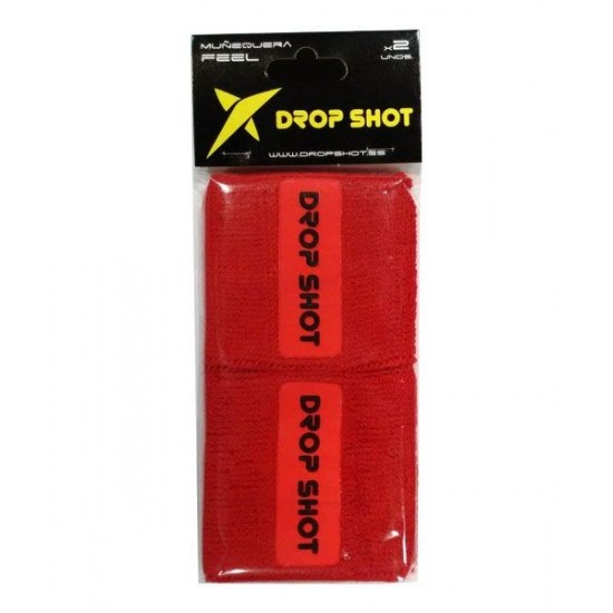 Munequeras Drop Shot Soft Rojo 2 Unidades