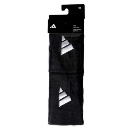 Munequeras Adidas Largas Negro Blanco 2 Unidades