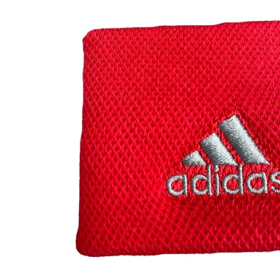 Munequeras Adidas Rojo Gris 2 Unidades