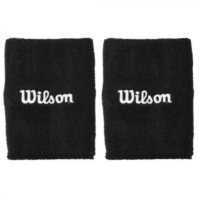 Muñequeras Wilson Wide Terry Negro 2 Unidades