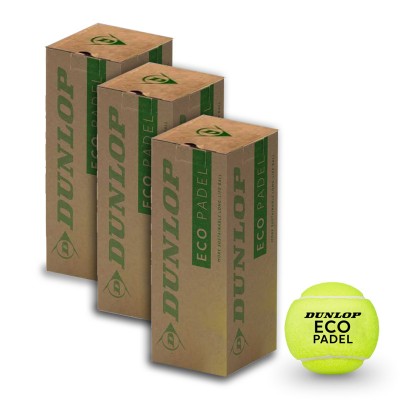 Pack de 3 Botes de Pelotas Dunlop Eco Padel