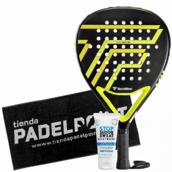 Pack Pala Tecnifibre Wall Breaker 355 con Toalla y Magnesio