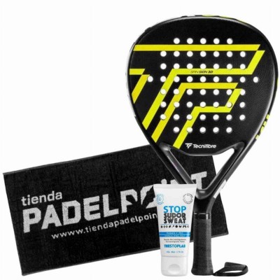 Pack Pala Tecnifibre Wall Breaker 360 con Toalla y Magnesio