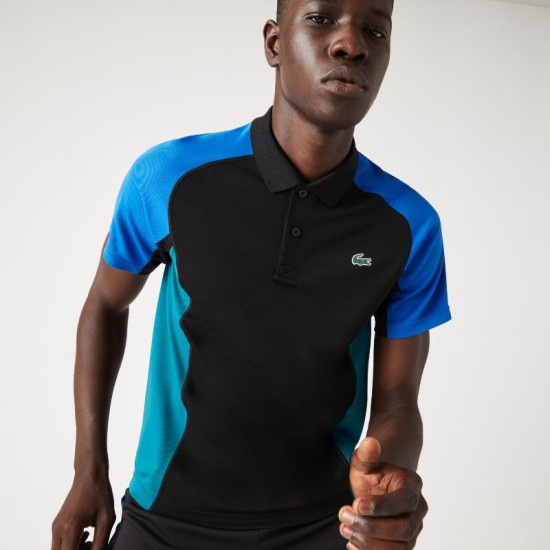 Polo Lacoste Sport Regular Fit Negro Azul