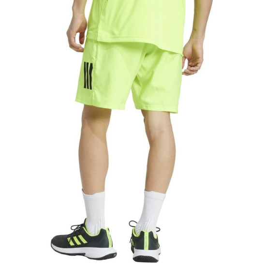 Short Adidas Club 3 Stripes Lucid Limon Negro