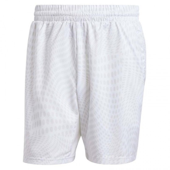 Short Adidas Club Graphic Blanco Gris