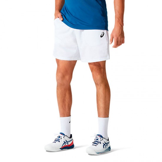 Short Asics Court 7 Blanco Brillante