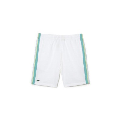 Short Lacoste Poliester Reciclado Blanco Verde