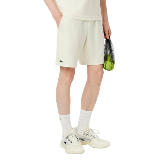Short Lacoste Tenis Ultra Dry Blanco Roto