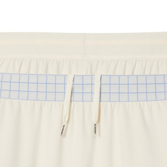 Short Lacoste Tenis Ultra Dry Blanco Roto
