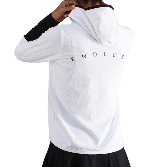 Sudadera Endless Breath Line Blanco Negro