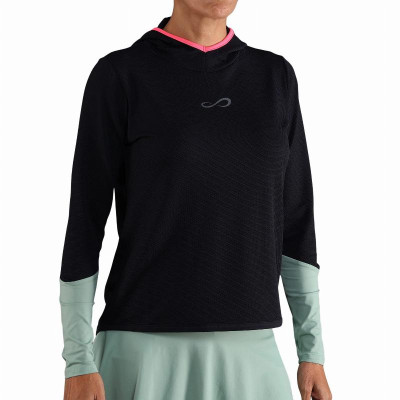 Sudadera Endless Breath Line Negro Verde Forest