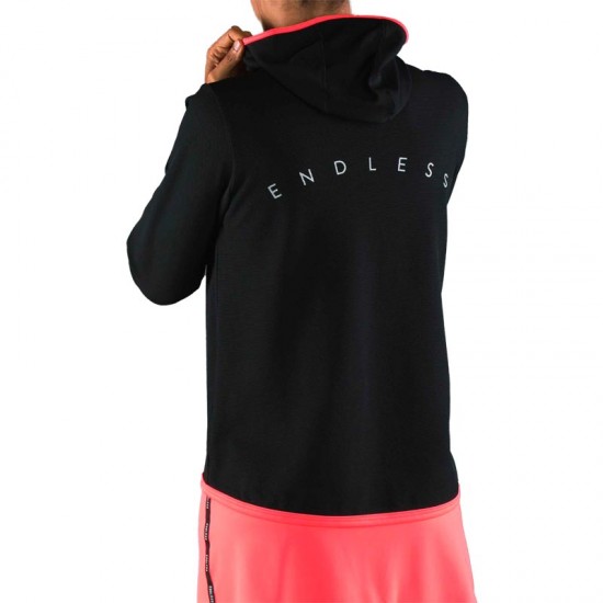 Sudadera Endless Breath Negro Rosa
