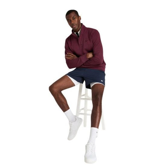 Sudadera Wilson Tenis Club Half Zip Granate Royal