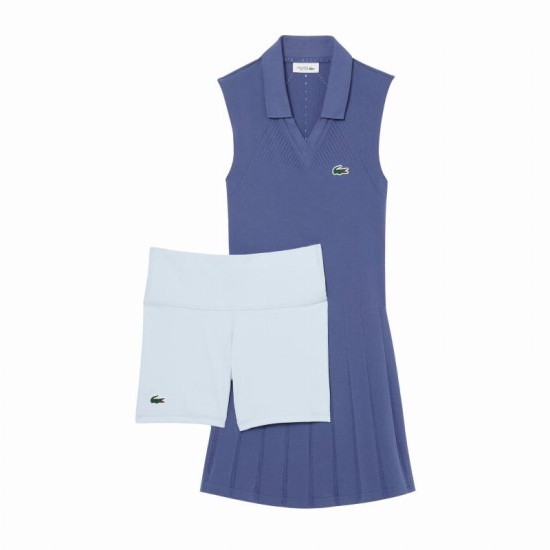 Vestido Lacoste Tenis Violeta Azul Claro