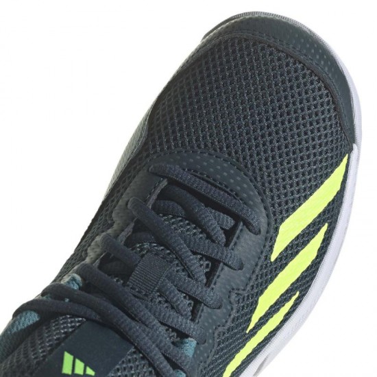 Zapatillas Adidas Courtflash Verde Artic Blanco Fluor Junior