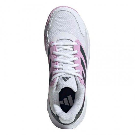 Zapatillas Adidas CourtJam Control 3 Blanco Negro Lila Mujer