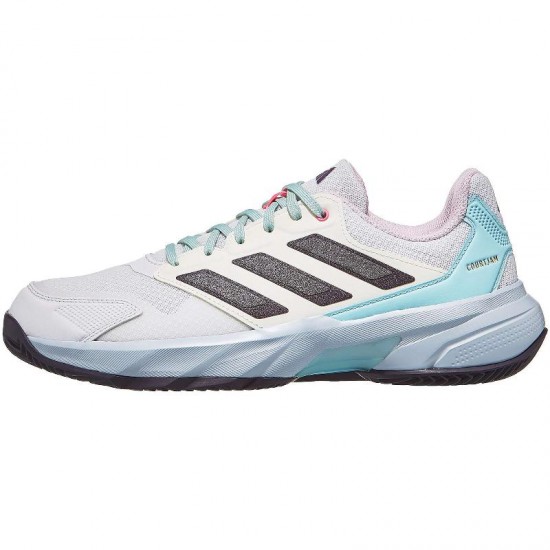 Zapatillas Adidas CourtJam Control Clay Blanco Azul Aqua