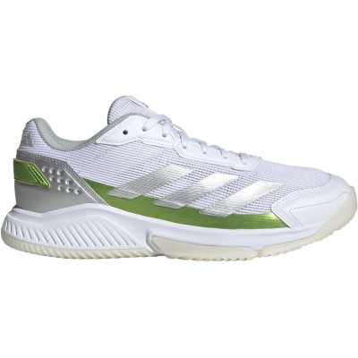 Zapatillas Adidas Courtquick Padel Blanco Plata Verde Mujer