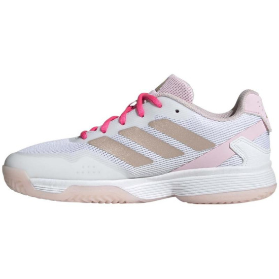 Zapatillas Adidas Ubersonic Blanco Plata Rosa Junior