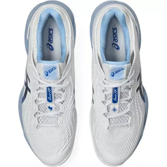 Zapatillas Asics Court FF 3 Novak Clay Blanco Azul Tuna
