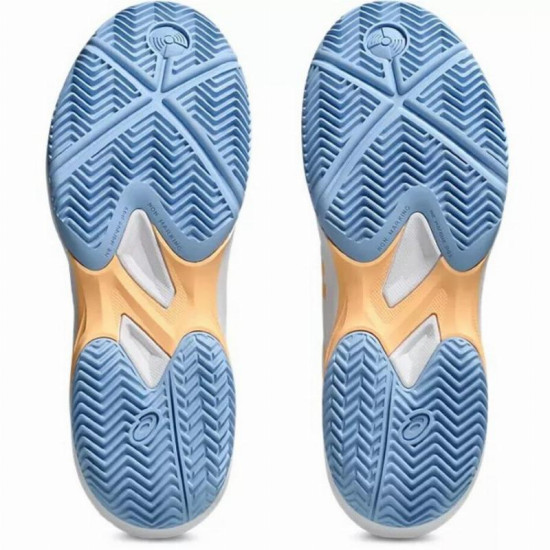 Zapatillas Asics Game FF Padel Blanco Naranja Mujer