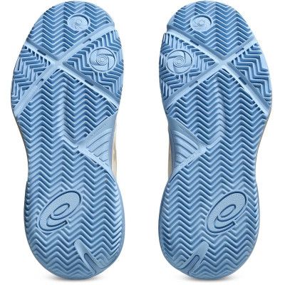 Zapatillas Asics Gel Challenger 15 Padel Crema Azul Stone Mujer