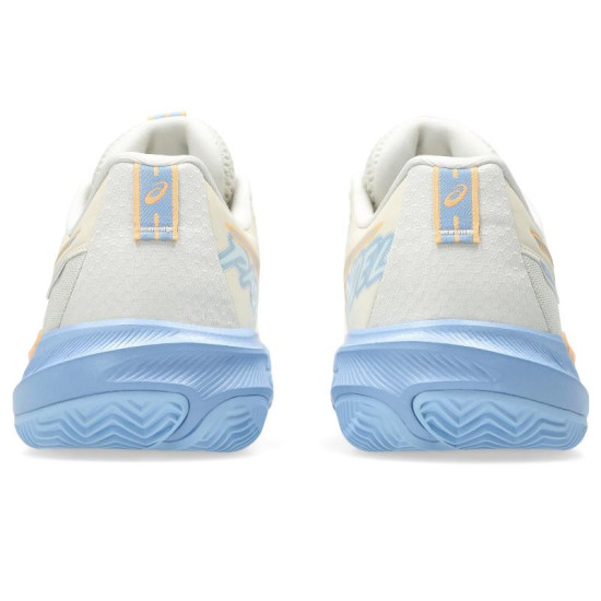 Zapatillas Asics Gel Challenger 15 Padel Crema Azul Stone Mujer