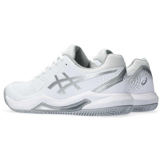 Zapatillas Asics Gel Dedicate 8 Clay Blanco Plata Mujer